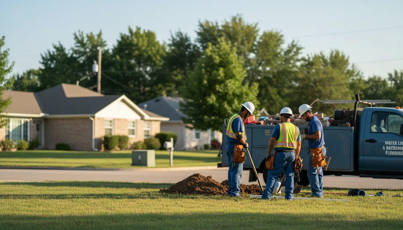 Residential water line and bathroom plumbing service in Midland Park, NJ